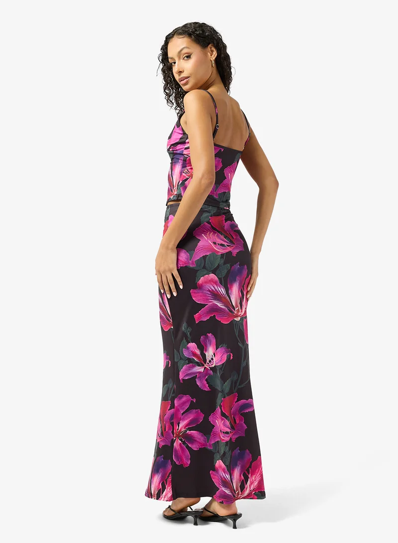 Ginger Floral Cami Tank Top & Skirt Coord Set